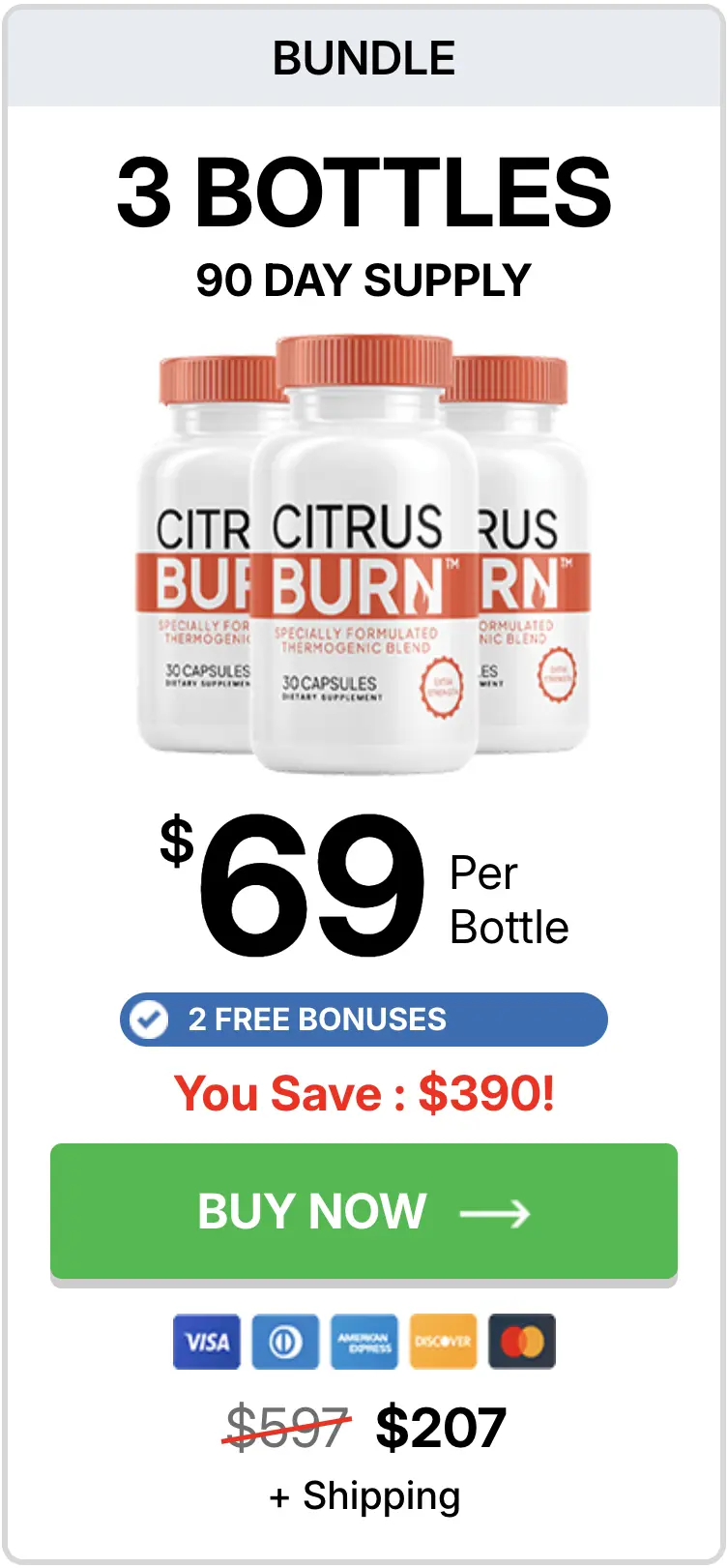 Citrus Burn three bottles order